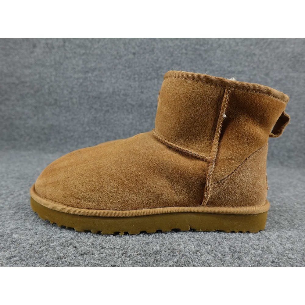 UGG Classic Mini II Boots Womens 11 Chestnut Suede Sheepskin 1016222